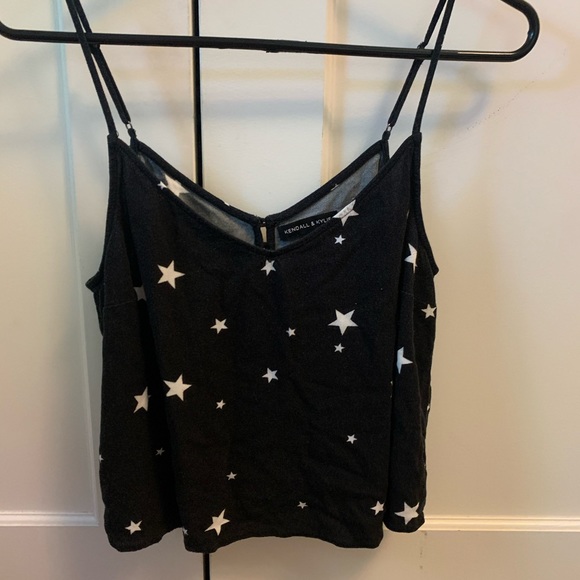 black and white star flowy tank - Picture 1 of 6